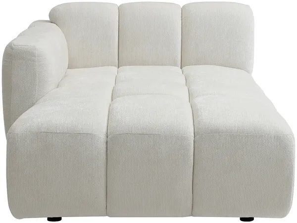 Vente-unique - CARLIVI Chaise longue Stoff Weiß - B 170 cm x H 73 cm x L 120 cm