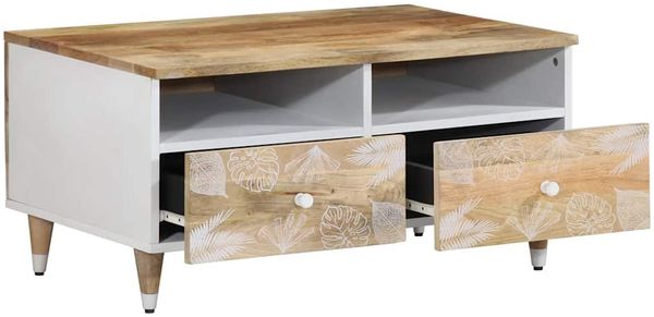 vidaXL Couchtisch 80x54x40 cm Massivholz Mango 4018677 Bild 3