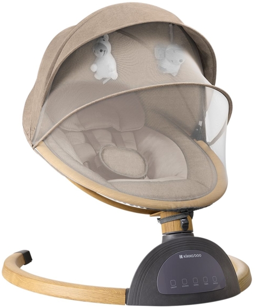 Kikkaboo Babywippe Ashlee elektrisch Schaukelfunktion Moskitonetz Fernbedienung beige