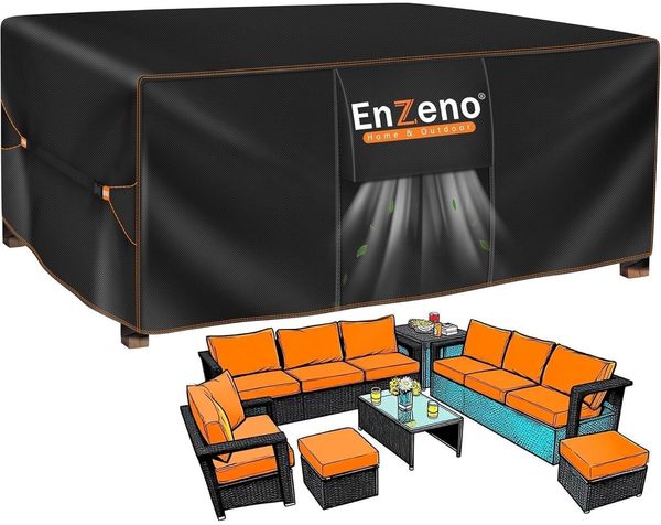 Enzeno Abdeckung Gartenmöbel wasserdicht 300x250x100cm Oxford Winterfest