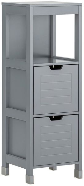 SoBuy FRG127-SG Badunterschrank, MDF, Lackiert, Grau, 30 x 90 x 30 cm