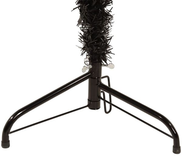 vidaXL Künstlicher Halb-Weihnachtsbaum Ständer Schlank Schwarz 180 cm 344576 Bild 5