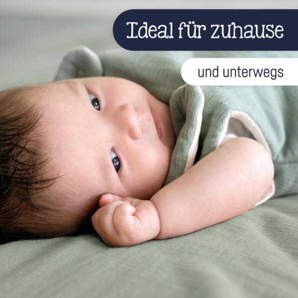 Julius Zöllner Kuscheldecke Musselin, 100% Musselin-Baumwolle grün, 70/100 Bild 6