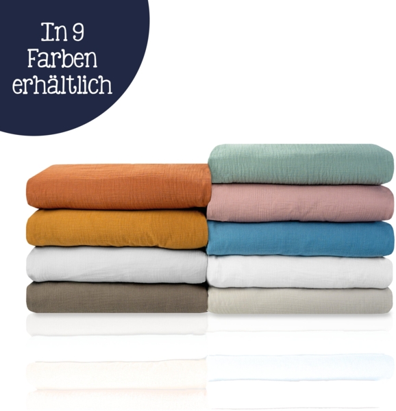 Julius Zöllner Kuscheldecke Musselin, 100% Musselin-Baumwolle grün, 70/100 Bild 4