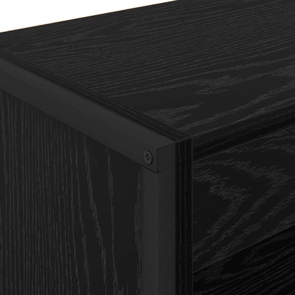 vidaXL Bücherregal Schwarz Eichen-Optik 60 x 30 x 121 cm Holzwerkstoff 886390 Bild 8