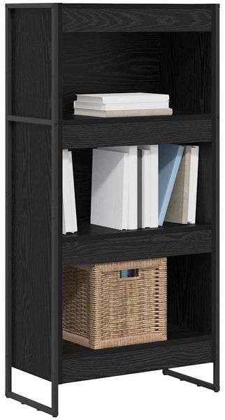 vidaXL Bücherregal Schwarz Eichen-Optik 60 x 30 x 121 cm Holzwerkstoff 886390 Bild 3