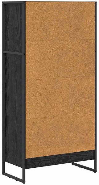 vidaXL Bücherregal Schwarz Eichen-Optik 60 x 30 x 121 cm Holzwerkstoff 886390 Bild 7