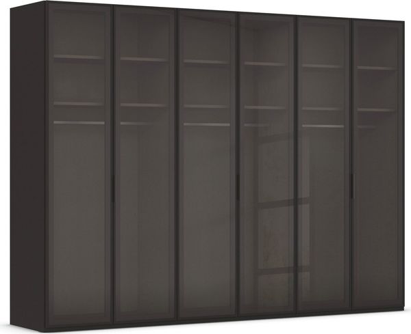 rauch Kleiderschrank Schrank Garderobe SKAT SHINE Breiten 151/201/251/301cm, Höhe 223/235cm (3 verschiedene Ausstattungen BASIC/CLASSIC/PREMIUM (inkl. SOFT-CLOSE) edle Schrankfront mit hochwertigen Glasrahmentüren MADE IN GERMANY