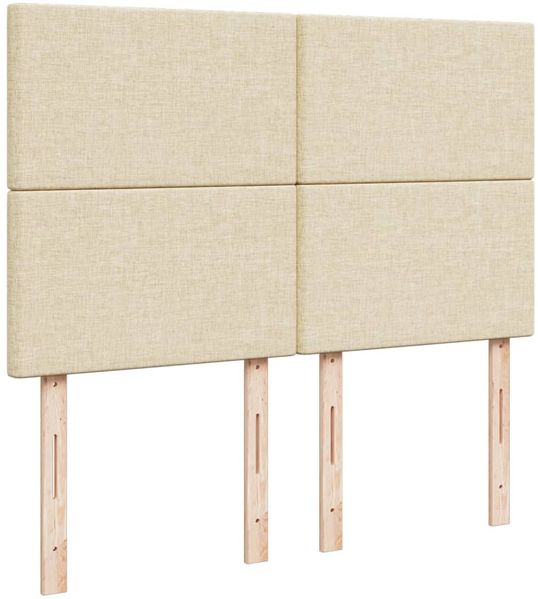 vidaXL Boxspringbett mit Matratze Creme 160x200 cm Stoff 3293629 Bild 9