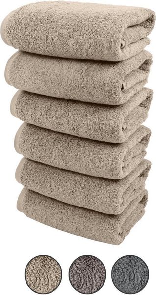 OTTO home Handtücher Handtuch Merida, als Set und Serie erhältlich, 6 Handtücher 50x100 cm, Frottier (Set, 6-St), kuschelig weich, einfarbig, 100% Baumwolle