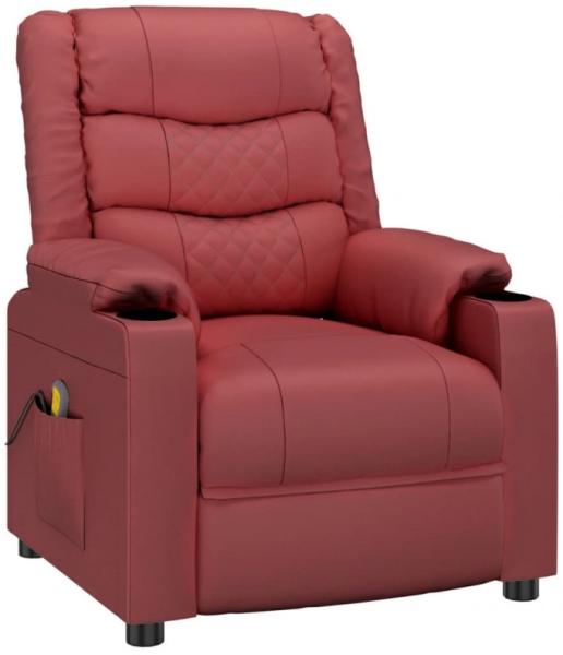 vidaXL Relaxsessel Weinrot Kunstleder 348046