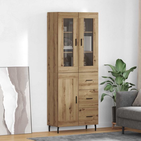 vidaXL Highboard 2 pcs Artisan-Eiche 69,5 x 34 x 180 cm Holzwerkstoff 3415922