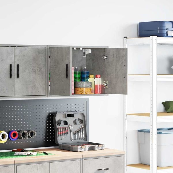 vidaXL Garagen-Wandschrank Betongrau Holzwerkstoff 860649