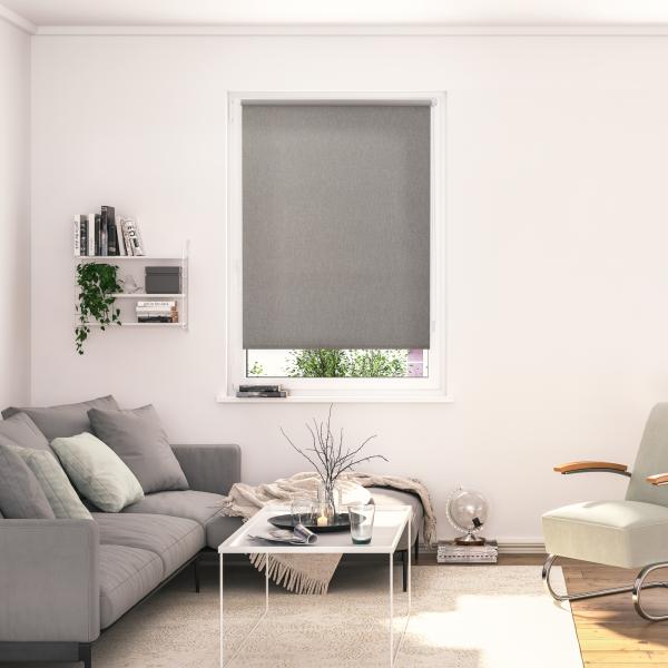 Lichtblick Sonnenschutzsysteme GmbH Thermo-Rollo lichtdurchlässig Madrid 40 cm x 190 cm (BxL) Grau Lichtdurchlässig & Thermofunktion ; ohne Bohren zu Montieren ; OEKO-TEX Standard 100