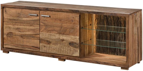 TV-Board Akazie 175x40x63 natur lackiert BARK #112