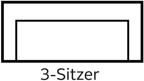 sit&more 3-Sitzer Safira, inklusive komfortablem Federkern, wahlweise mit Bettfunktion