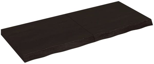 vidaXL Wandregal Dunkelbraun 120x50x(2-6)cm Massivholz Eiche Behandelt 363817