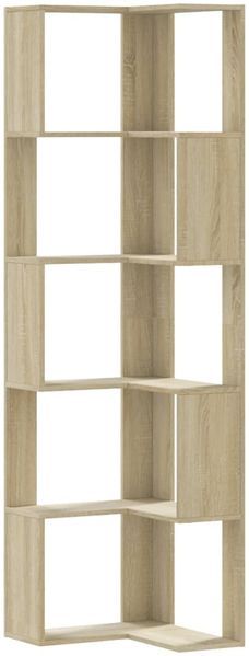 Eck-Bücherregal | Standregal 5 Böden Sonoma-Eiche 50x50x179 cm Holzwerkstoff