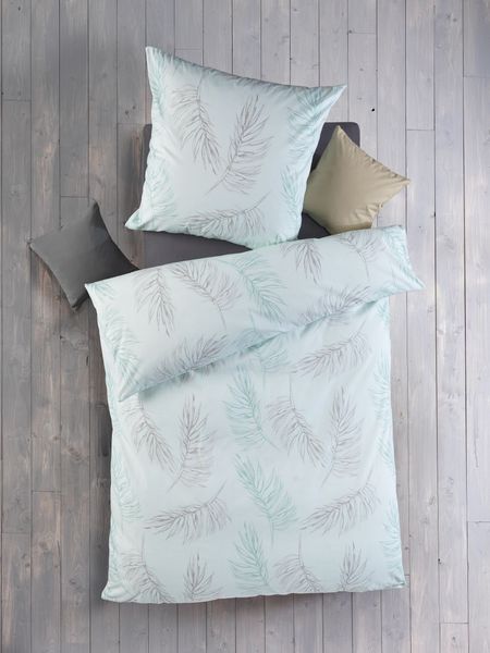Optidream Renforcé Bettwäsche 135x200 cm Bettbezug 135x200 cm Kopfkissenbezug 80x80 cm Fedora helles türkis