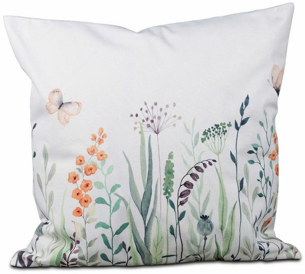 formano Dekokissen Blumenwiese, Höhe: cm, Farbe: Weiß, Motiv: Blumenwiese
