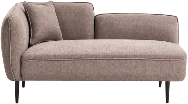 Linksseitige Chaiselongue CHEVANNES Stoff Hellbraun