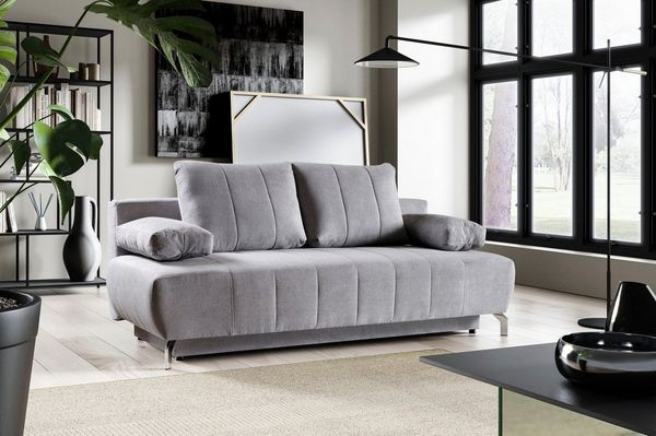 WERK2 Schlafsofa Troya Bettsofa mit Bettkasten und Federkern, Breite 210cm, 2-Sitzer Sofa und Schlafcouch mit Federkern & Bettkasten