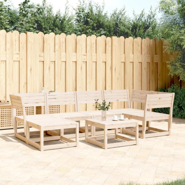 vidaXL 6-tlg. Garten-Sofagarnitur Massivholz Kiefer 3217030