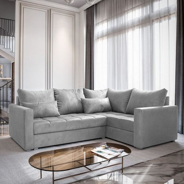 Masseno Ecksofa LIRENO mit Schlaffunktion L-Form, Sofa mit Bettkasten