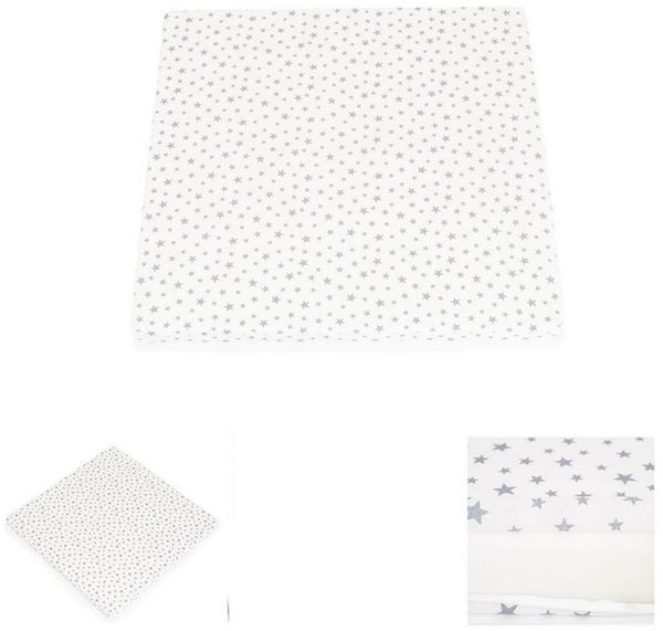 Moni Laufgittermatratze Comfort 88 x 88 x 5 cm, Babybettmatratze, Bezug waschbar weiß