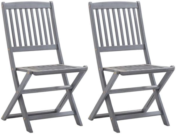 vidaXL Klappbare Gartenstühle 2 Stk. Massivholz Akazie 46335 Bild 1
