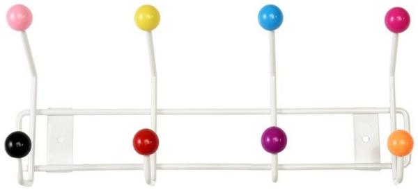 Rex London Wandhaken Gumball, Flur, Diele, Bad, Keller, Kinderzimmer, Schlafzimmer, (1-St), Hakenleiste im Retro-Stil mit 8 Haken zur Wandmontage