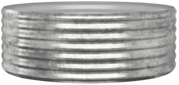 vidaXL Hochbeet Verzinkter Stahl 100x100x36 cm Silbern 318987