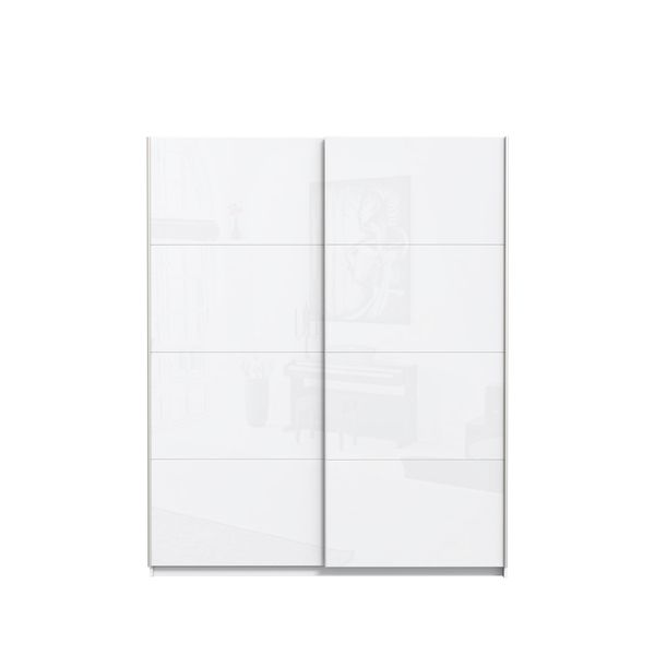 Schwebetürenschrank >Starlet Plus< in Weiß/ Weiß Glanz, 170,3x209,7x61,2cm B/H/T Bild 2