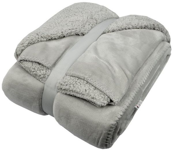 Wohndecke Flanell und Sherpa, VIVA Home, Oberseite weicher Flanell und Rückseite wärmendes Sherpa