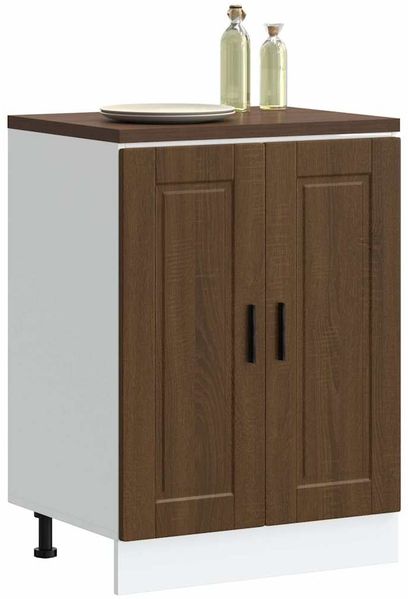 vidaXL Küchenunterschrank Porto Braun Eichen-Optik Holzwerkstoff 853924