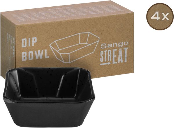 Streat Food Schwarz, Dip Bowl 4-tlg 8,5 cm (mo)