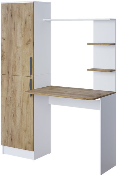Schreibtisch Tessa Weiß/Goldkraft Eiche 122.9 x 52 cm Vicco