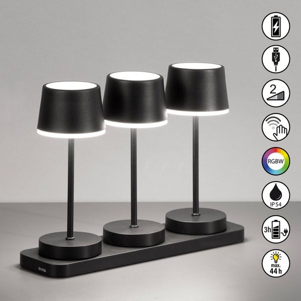 easy! BY FHL LED Tischleuchte Gardo, Dimmfunktion, Farbwechsel, LED fest integriert, Warmweiß, lange Leuchtdauer