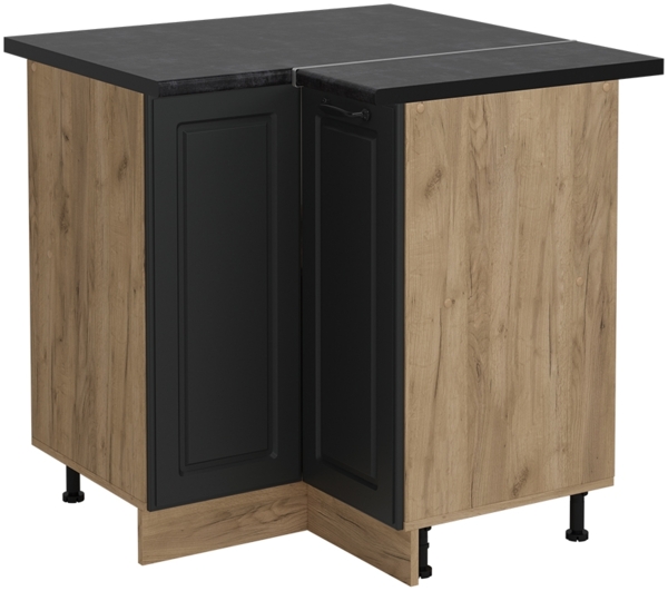 Eckunterschrank R-Line Anthrazit Landhaus 75.6 cm , AP Anthrazit Vicco