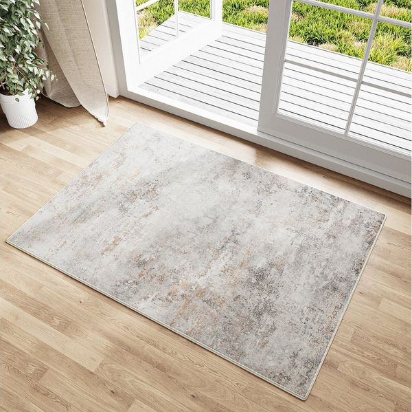 PURECOZY Teppich Kurzflo, Abstrakter Stil Teppich, rutschfest und pflegeleicht, rechteckig, Höhe: 6 mm, geeignet für verschiedene Innenräume