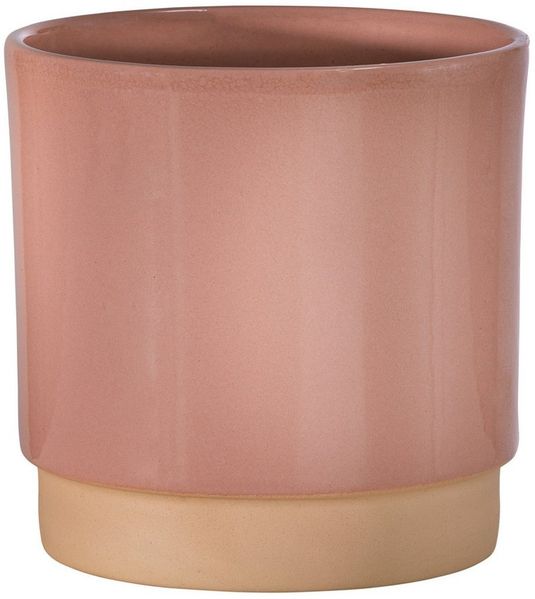 Dehner Übertopf Eno, glasierte Keramik, versch. Farben, runder Indoor Blumentopf in modernem Design