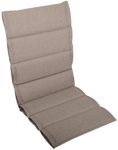 LILENO HOME Hochlehnerauflage bequeme Sitzauflage für Gartenmöbel, Stuhlkissen für Klappstühle, (1 St, 1er Set), 1er Set Polsterauflage in Taupe, Sitzpolster waschbar