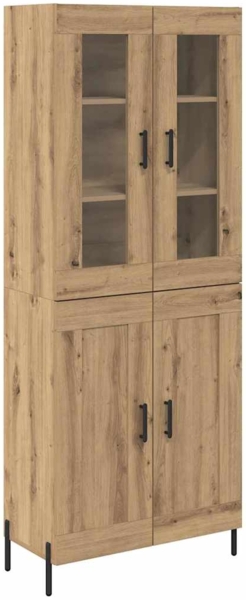 vidaXL Highboard Artisan-Eiche 69,5 x 34 x 180 cm Holzwerkstoff 3415989