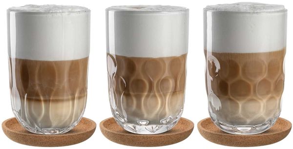 Leonardo GOCCE Latte Macchiato-Set mit Untersetzer 6-teilig