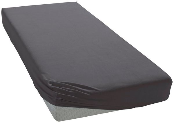 ESTELLA Spannbetttuch Feinjersey | Schiefer | 200x200 cm | passend für Matratzen 180-200 cm (Breite) x 200 cm (Länge) | trocknerfest und bügelfrei | 100% Baumwolle