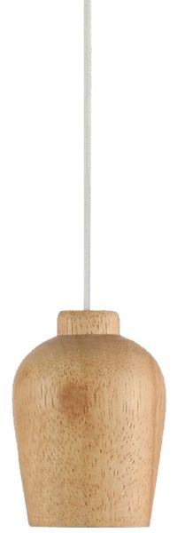 Retro Hängeleuchte mit einem Schirm aus Holz WOODEN HOLDER