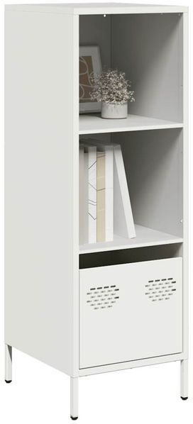 Highboard, BuffetSchrank, Büroschrank Weiß 35x39x103,5 cm Stahl