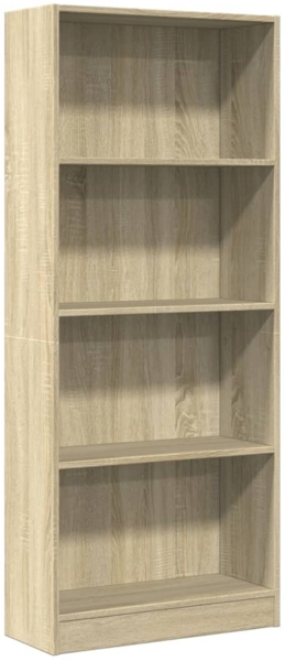 vidaXL Bücherregal Sonoma-Eiche 60x24x143 cm Holzwerkstoff 857814