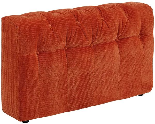 KAWOLA Sofa Seitenelement SEPHI groß Cord Vintage rot 62 x 27 x 107 cm