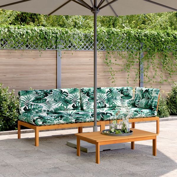 vidaXL 3-tlg. Garten-Sofagarnitur aus Paletten mit Kissen Akazienholz 3209450